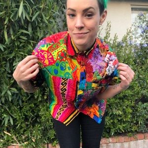 Button up 90’s “men’s” shirts. Rainbow magic